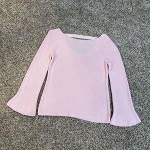 LOFT Pink Bar Back Sweater